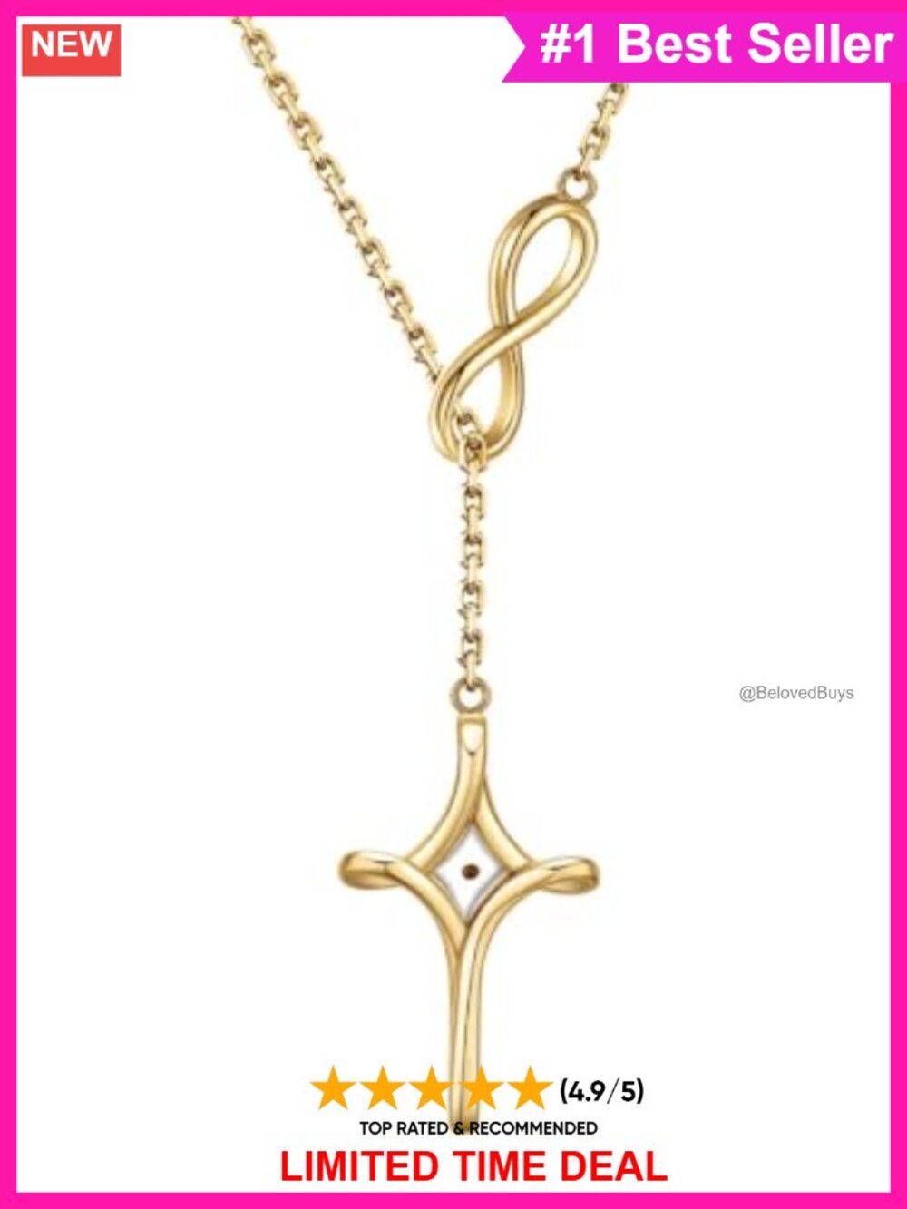 925 Sterling Silver Gold Plated Cross Necklace Mustard Seed Faith Pendant